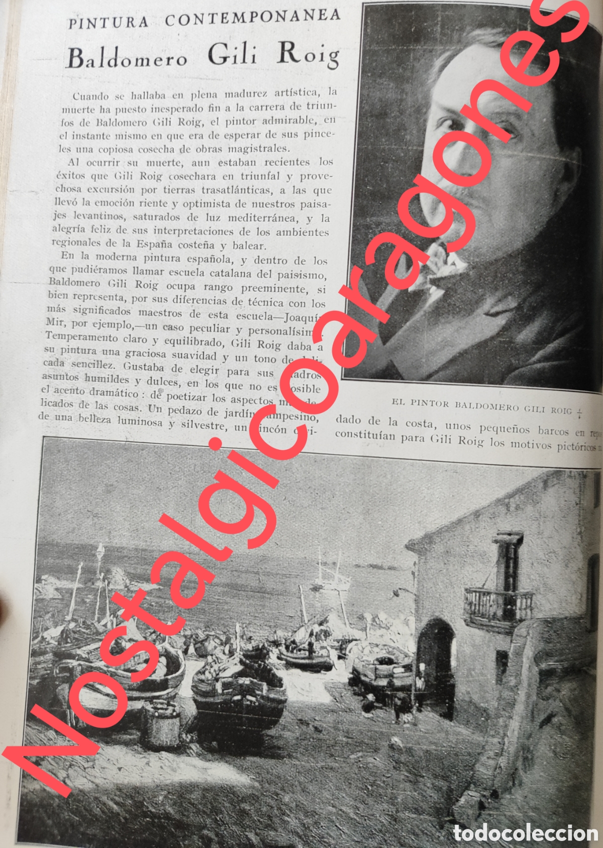Coleccionismo de Revistas y Peri&oacute;dicos: Lerida Baldomero Gili Roig escrito foto revista princ siglo XX 192B