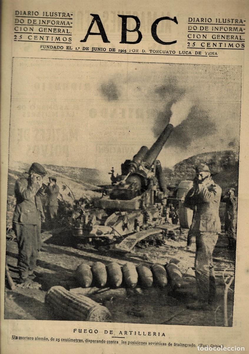 Coleccionismo de Revistas y Peri&oacute;dicos: PERIODICO ABC MADRID-SEVILLA 10 DE DICIEMBRE DE 1942 N&ordm; 12273. A-ABC-0768