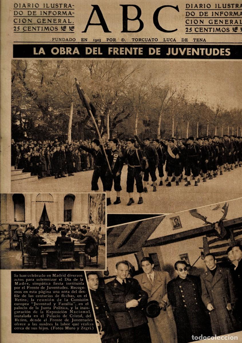 Coleccionismo de Revistas y Peri&oacute;dicos: PERIODICO ABC MADRID-SEVILLA 11 DE DICIEMBRE DE 1942 N&ordm; 12274. A-ABC-0769
