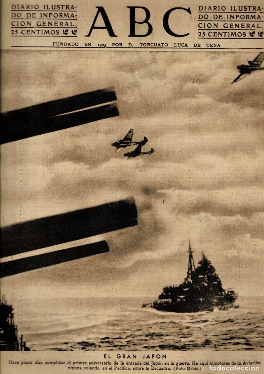 Coleccionismo de Revistas y Peri&oacute;dicos: PERIODICO ABC MADRID-SEVILLA 15 DE DICIEMBRE DE 1942 N&ordm; 12277. A-ABC-0770