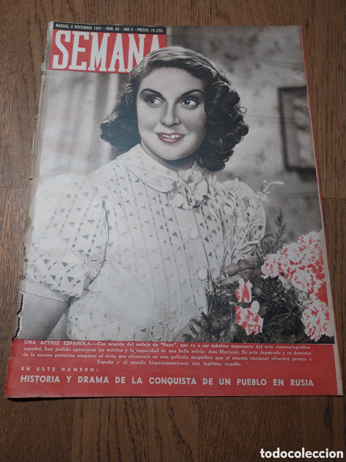 Coleccionismo de Revistas y Peri&oacute;dicos: SEMANA 1941 CONQUISTA DE UN PUEBLO EN RUSIA.EL CAUCASO SOVIETICO. EL CINE ALEMAN ORGULLO DE EUROPA.