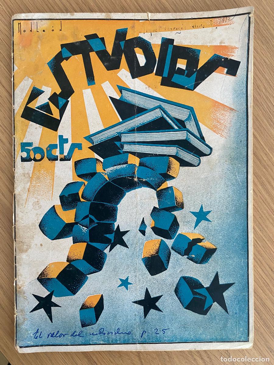Coleccionismo de Revistas y Peri&oacute;dicos: Revista estudios, anarquismo, 1932 POrtada MANUEL MONLE&Oacute;N, Valencia