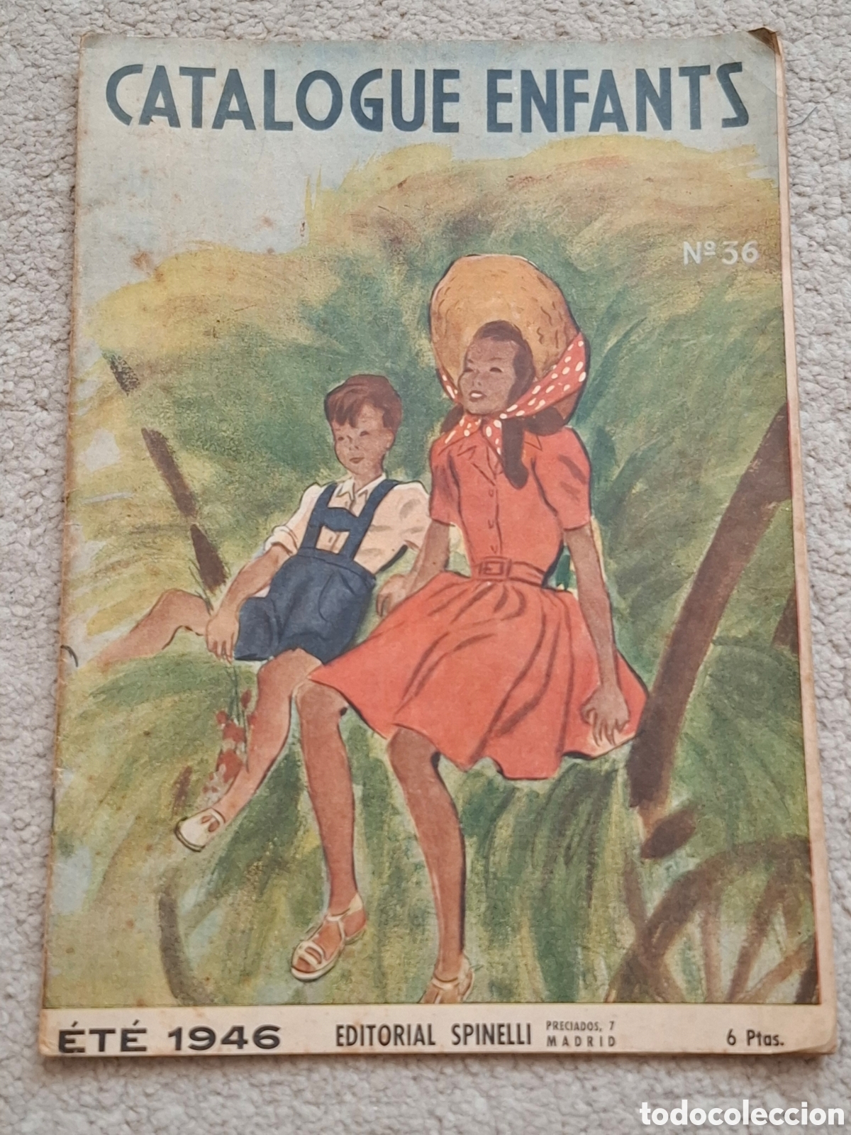 Coleccionismo de Revistas y Peri&oacute;dicos: Revista moda ni&ntilde;os verano, Catalogue enfants n&ordm; 36, &Eacute;t&eacute; 1946 Editorial Spinelli, Madrid, castellano