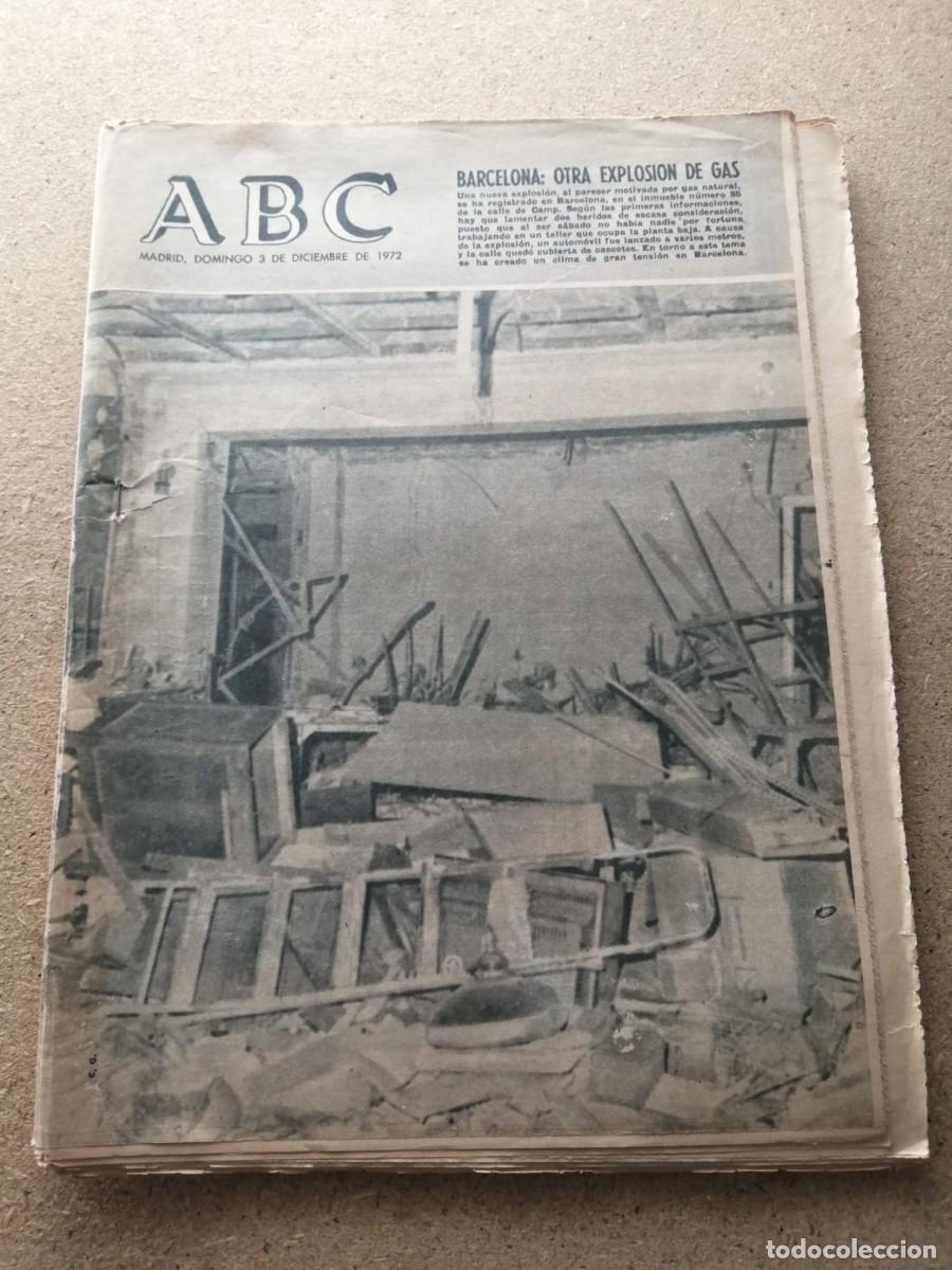 Coleccionismo de Revistas y Peri&oacute;dicos: ABC (3 DICIEMBRE 1972) BARCELONA, OTRA EXPLOSION DE GAS