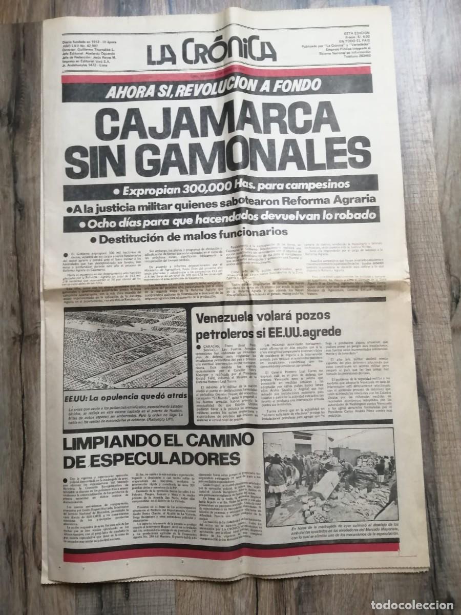 Coleccionismo de Revistas y Peri&oacute;dicos: PERIODICO PERUANO LA CRONICA (10 ENERO 1975)