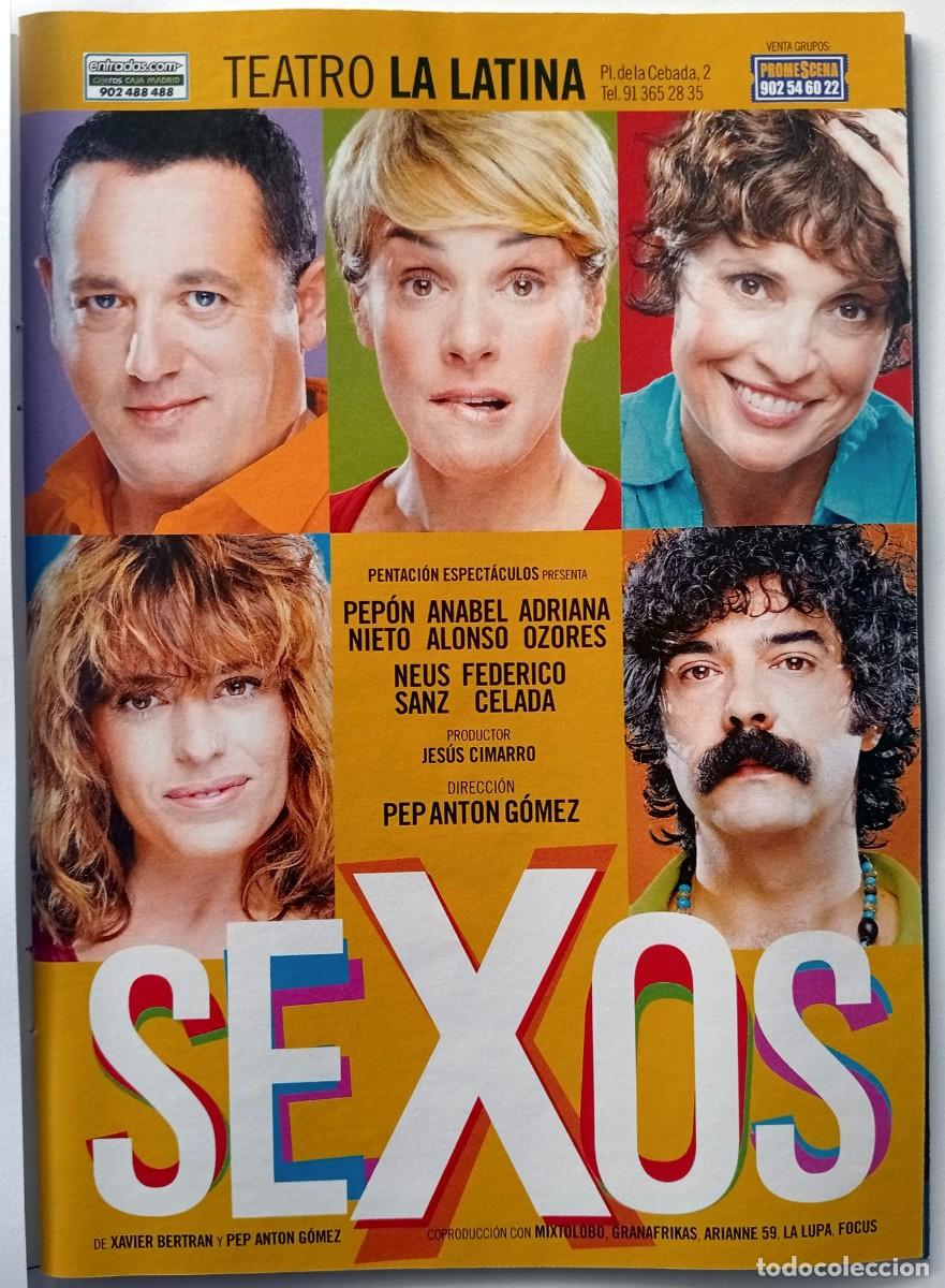 Coleccionismo de revistas y peri&oacute;dicos: ANUNCIO TEATRO LA LATINA: OBRA `SEXOS&acute; ANABEL ALONSO PEPON NIETO ADRIANA OZORES