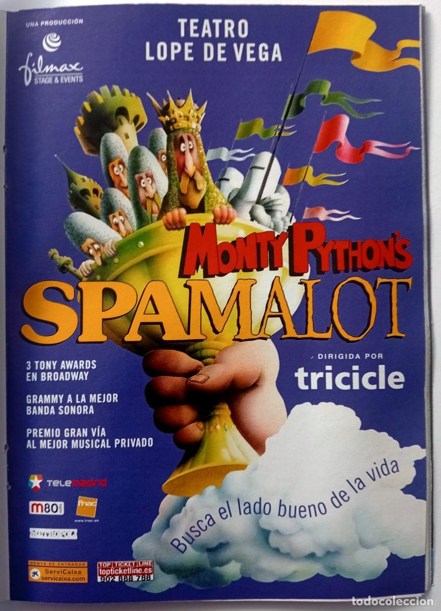 Collectionnisme de Revues et Journaux: ANUNCIO TEATRO LOPE DE VEGA DE MADRID: OBRA `SPAMALOT&acute; DE MONTY PYTHON&acute;S