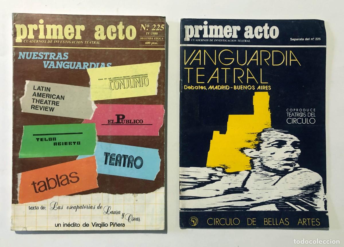 Coleccionismo de Revistas y Peri&oacute;dicos: PRIMER ACTO ANO 1988 / CUADERNOS DE INVESTIGACI&Oacute;N TEATRAL / REVISTA Y SEPARATA C&Iacute;CULO BELLAS ARTES