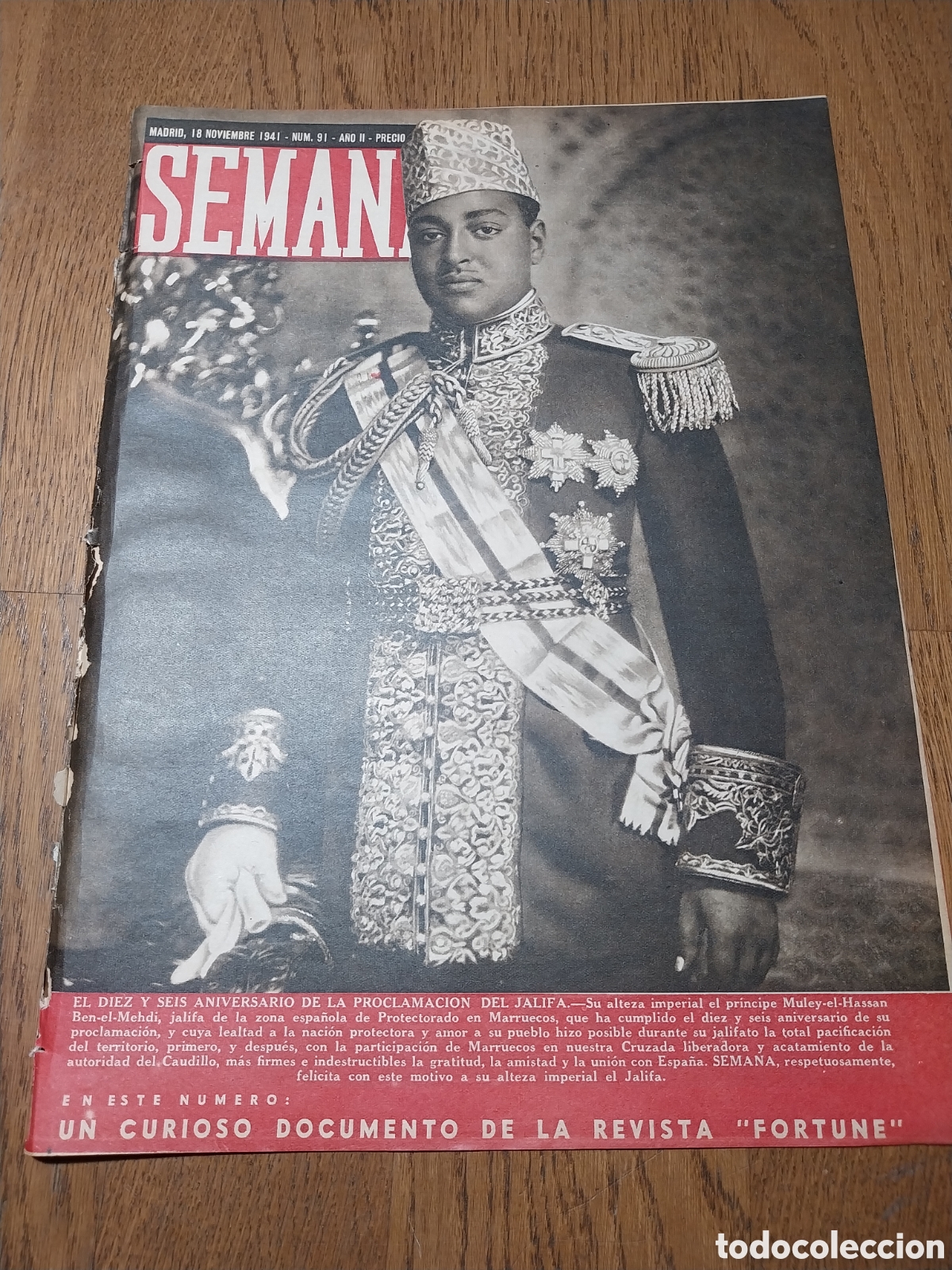 Coleccionismo de Revistas y Peri&oacute;dicos: SEMANA 1941 PRINCIPE MULEY EL HASSAN.BODA EN DURANGO.