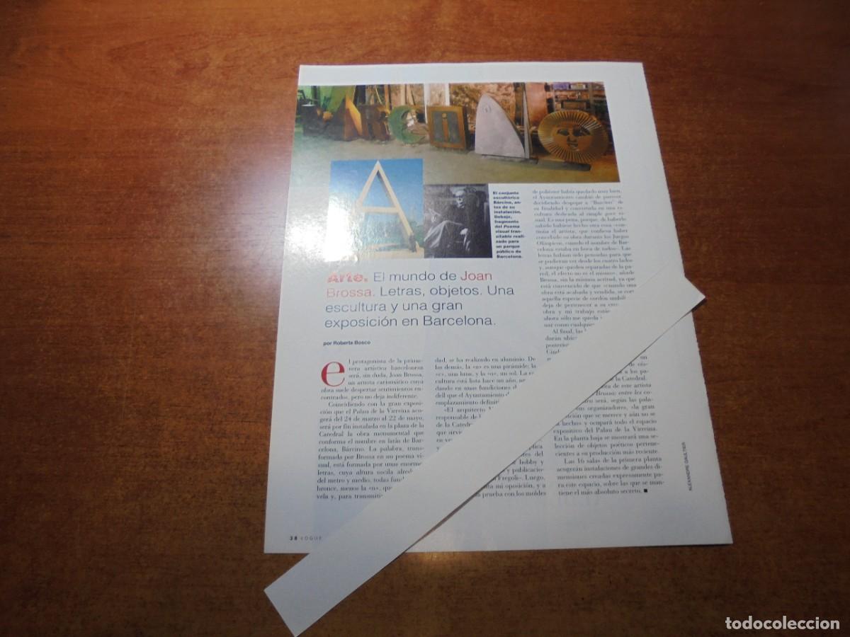 Coleccionismo de Revistas y Peri&oacute;dicos: RETAL 1994 JOAN BROSSA, LETRAS OBJETOS ESCULTURA, EXPOSICI&Oacute;N BARCELONA / PUBLICIDAD ALBERTA FERRETTI