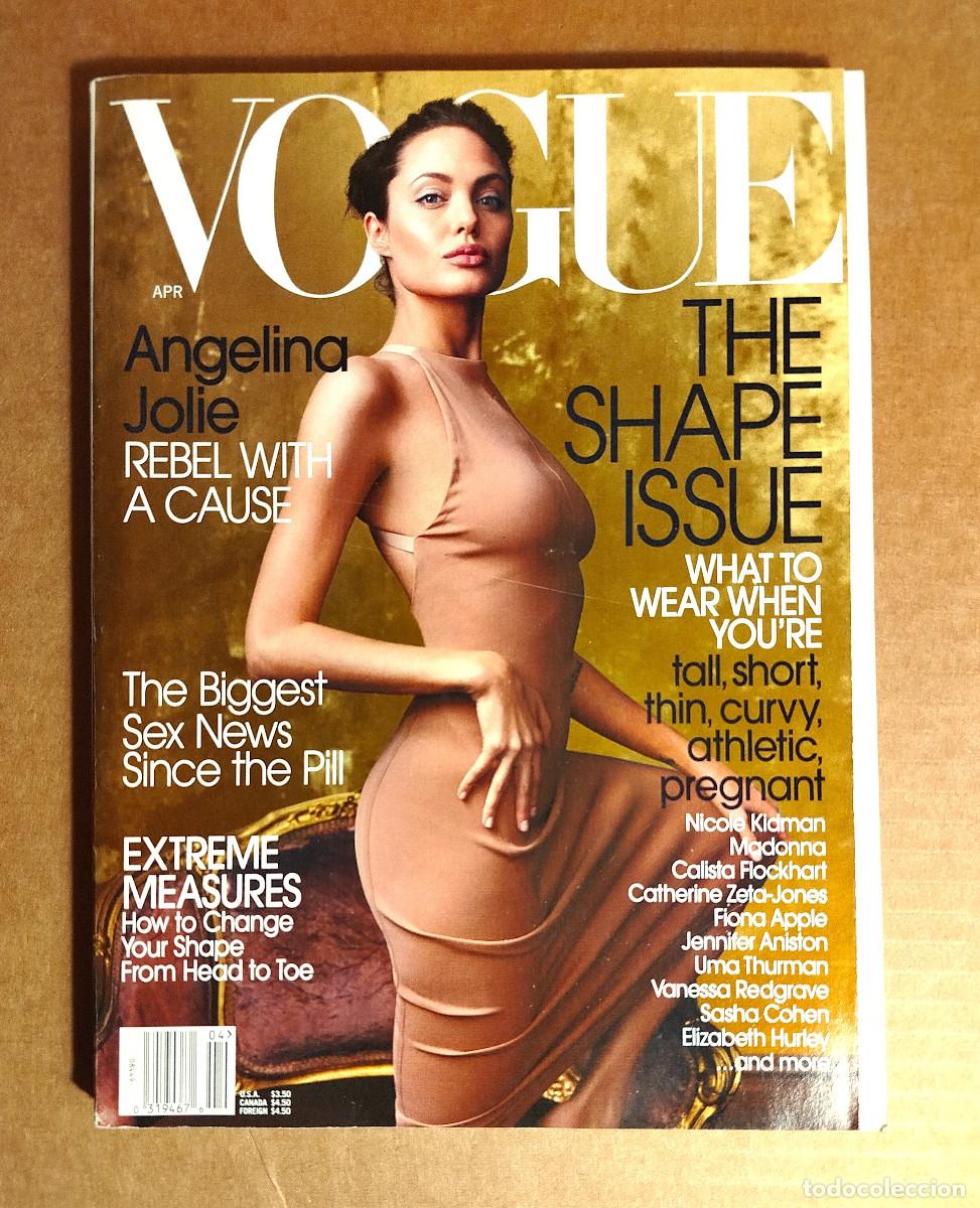 Coleccionismo de Revistas y Peri&oacute;dicos: VOGUE US APRIL 2002 - ANGELINA JOLIE - KATE DILLON - HELMUT NEWTON - KARL LAGERFELD - 356 p.