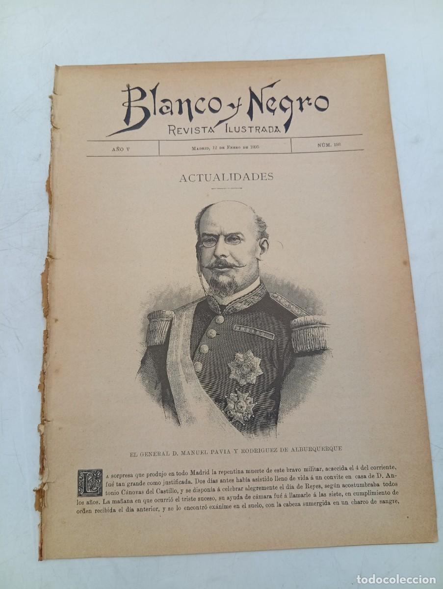 Coleccionismo de Revistas y Peri&oacute;dicos: BLANCO Y NEGRO. N&ordm; 193. A&Ntilde;O 1895. EL GENERAL DON MANUEL PAVIA. EL NUEVO PALACIO DEL REICHSTAG.. LEER