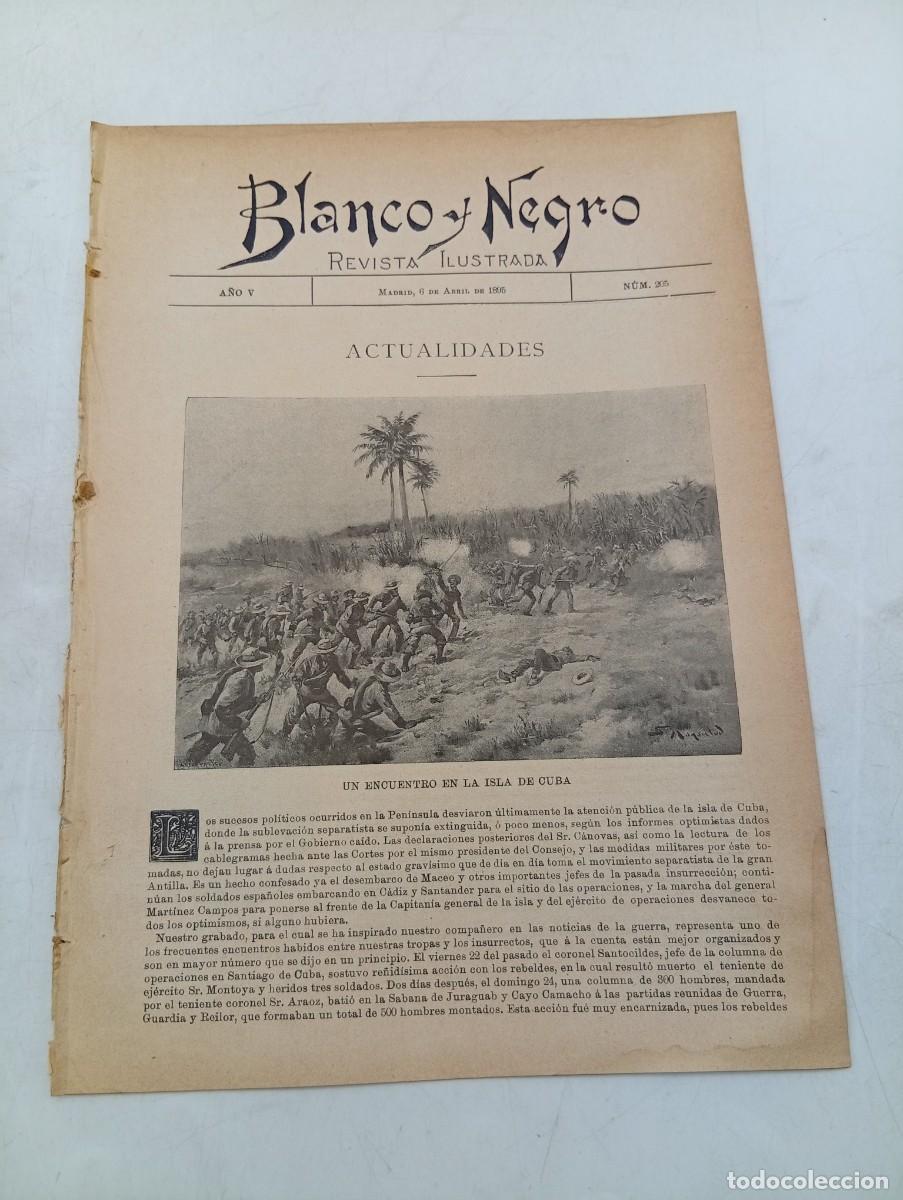 Coleccionismo de Revistas y Peri&oacute;dicos: BLANCO Y NEGRO. N&ordm; 205. A&Ntilde;O 1895. EL CARDENAL BENAVIDES. UN ENCUENTRO EN LA ISLA DE CUBA. EL... LEER