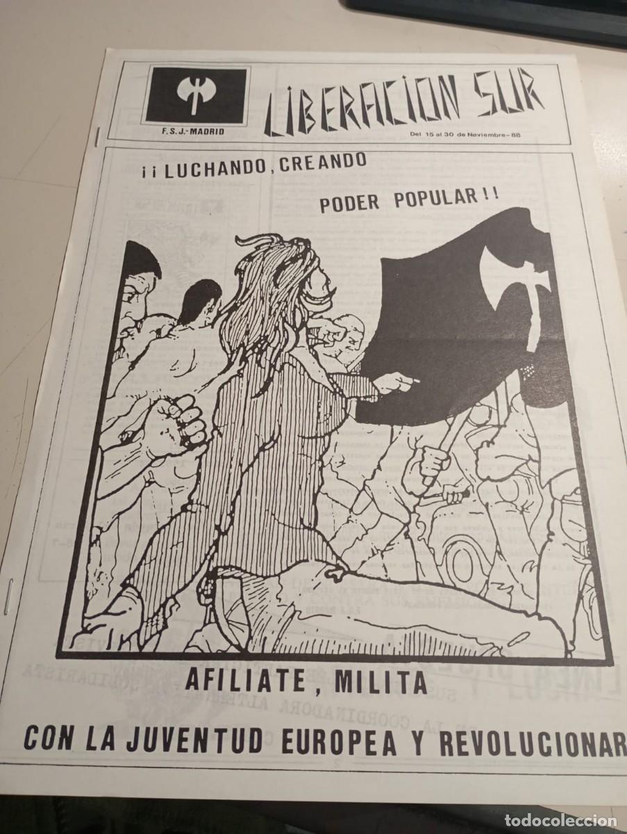 Coleccionismo de Revistas y Peri&oacute;dicos: LIBERACI&Oacute;N SUR ( FRENTE SINDICALISTA DE LA JUVENTUD MADRID) NOVIEMBRE 1988 REF. UR MES 7