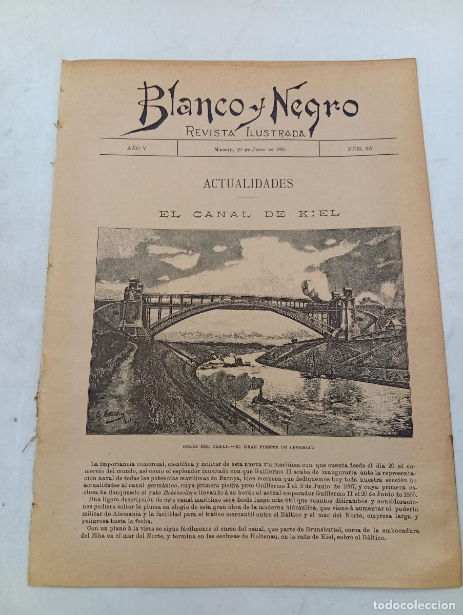 Coleccionismo de Revistas y Peri&oacute;dicos: BLANCO Y NEGRO. N&ordm; 217. A&Ntilde;O 1895. UN RINC&Oacute;N DE FORNOS (MADRID). EL ENTIERRO DE RU&Iacute;Z ZORRILLA... LEER