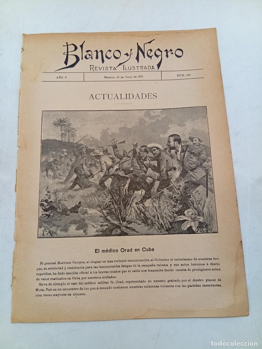 Coleccionismo de Revistas y Peri&oacute;dicos: BLANCO Y NEGRO. N&ordm; 220. A&Ntilde;O 1895. EL M&Eacute;DICO ORAD EN CUBA. C&Oacute;RDOBA. TRABAJOS DE LOS NUEVOS ... LEER.
