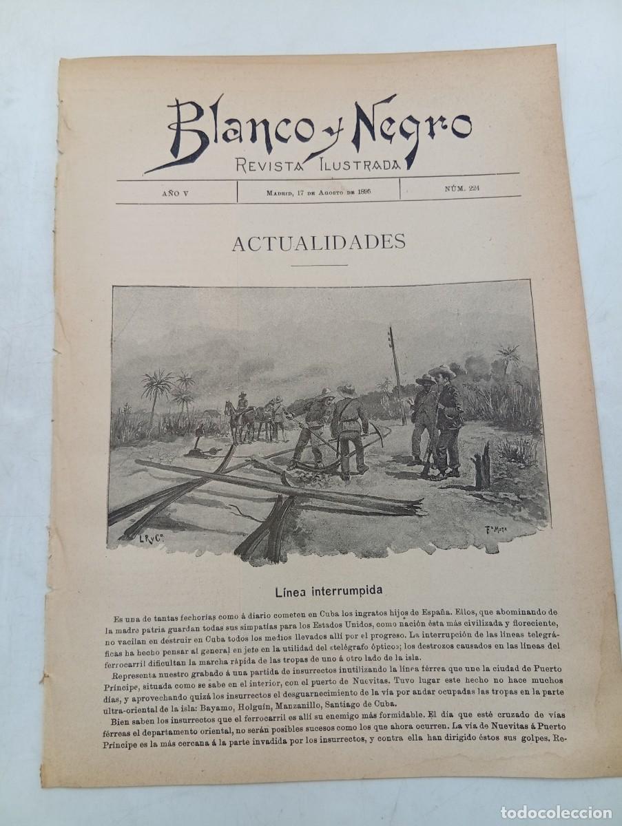 Colecionismo de Revistas e Jornais: BLANCO Y NEGRO. N&ordm; 224. A&Ntilde;O 1895. LA VIRGEN DE LA PALOMA. SALVADOR RUEDA. C&Aacute;DIZ, SANL&Uacute;CAR, ... LEER.