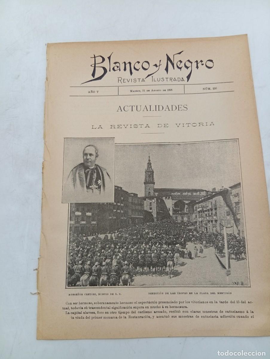 Coleccionismo de Revistas y Peri&oacute;dicos: BLANCO Y NEGRO. N&ordm; 226. A&Ntilde;O 1895. EL PALACIO DE LOS MARQUESES DE VIANA. LA REVISTA DE VITORIA.. LEER