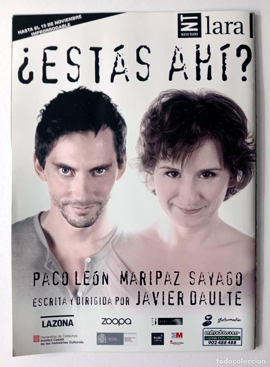 Coleccionismo de revistas y peri&oacute;dicos: OBRA DE TEATRO `&iquest;ESTAS AHI?&acute;PACO LE&Oacute;N MARI PAZ SAYAGO ANUNCIO REVISTA