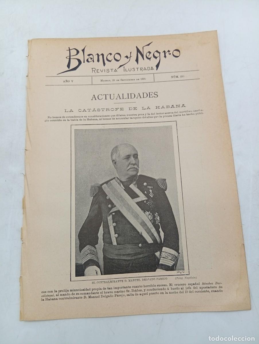 Colecionismo de Revistas e Jornais: BLANCO Y NEGRO. N&ordm; 230. A&Ntilde;O 1895. LA CAT&Aacute;STROFE DE LA HABANA. LA PRENSA EN SAN SEBASTI&Aacute;N..... LEER.