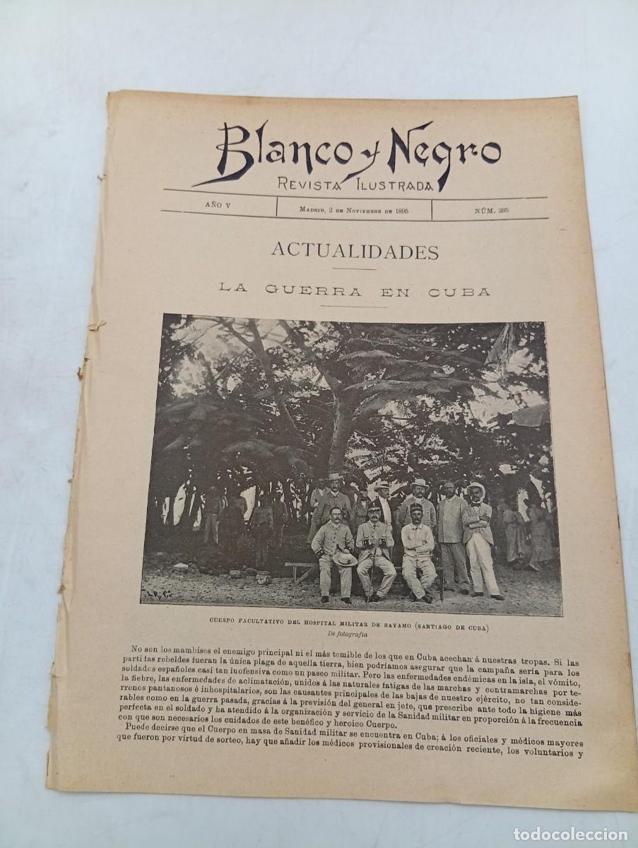 Coleccionismo de Revistas y Peri&oacute;dicos: BLANCO Y NEGRO. N&ordm; 235. A&Ntilde;O 1895. LA GUERRA EN CUBA. LA CRISIS EN FRANCIA. EL NI&Ntilde;O DE LA JOTA.. LEER
