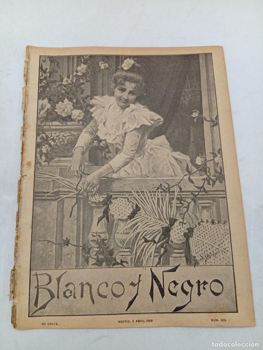 Coleccionismo de Revistas y Peri&oacute;dicos: BLANCO Y NEGRO. N&ordm; 361. A&Ntilde;O 1898. ECCE HOMO. EL MOT&Iacute;N DE ARANJUEZ. EL MINISTRO DE ESTADO .. LEER.