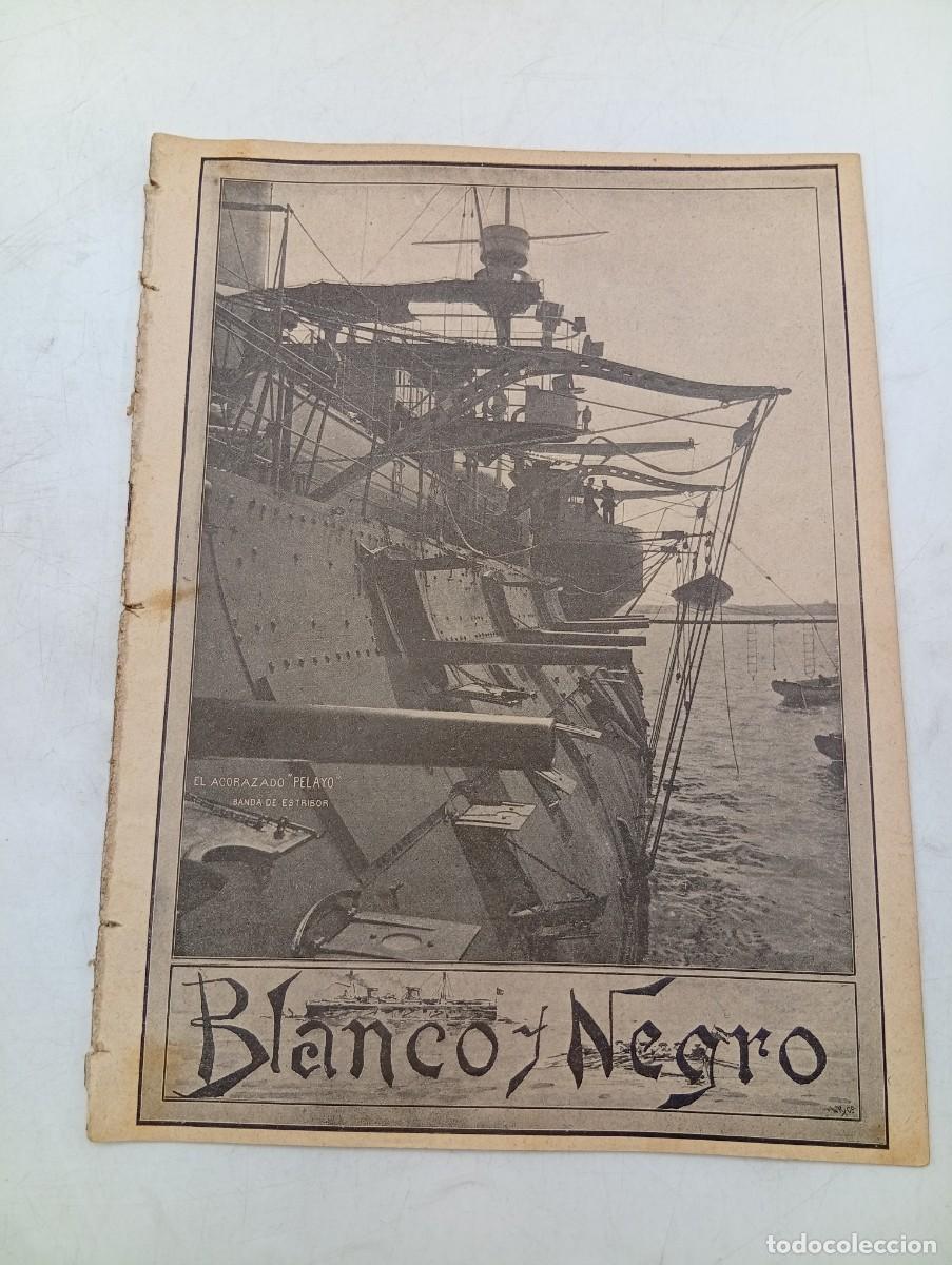 Coleccionismo de Revistas y Peri&oacute;dicos: BLANCO Y NEGRO. N&ordm; 372. A&Ntilde;O 1898. LA ESCUADRA Y LA RESERVA. CR&Oacute;NICA DE LA GUERRA. FRACASOS YA.. LEER