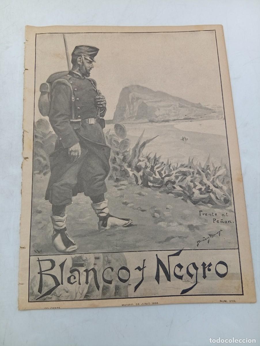 Coleccionismo de Revistas y Peri&oacute;dicos: BLANCO Y NEGRO. N&ordm; 373. 1898. DE C&Aacute;DIZ A GIBRALTAR. LA ESCUADRA POR DENTRO. LEER