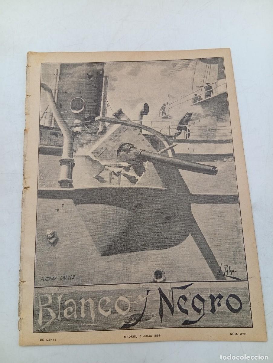 Coleccionismo de Revistas y Peri&oacute;dicos: BLANCO Y NEGRO. N&ordm; 376. A&Ntilde;O 1898. LA VIRGEN DEL CARMEN. CEUTA. NOTAS DE FILIPINAS. LOS YANQUI.. LEE