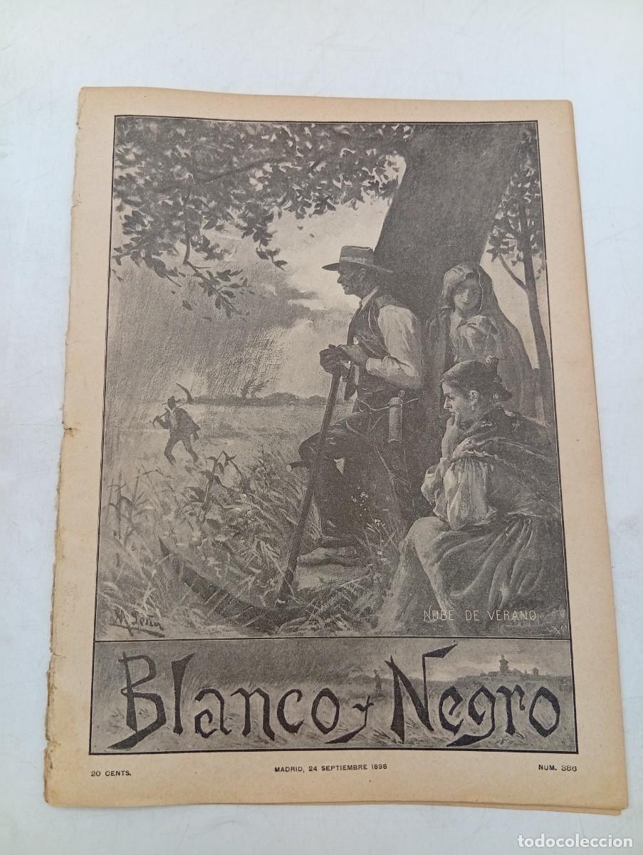 Coleccionismo de Revistas y Peri&oacute;dicos: BLANCO Y NEGRO. N&ordm; 386. A&Ntilde;O 1898. ESCENAS SEVILLANAS. EL MOT&Iacute;N DE VIGO. EL ASESINATO DE LA .... LEER