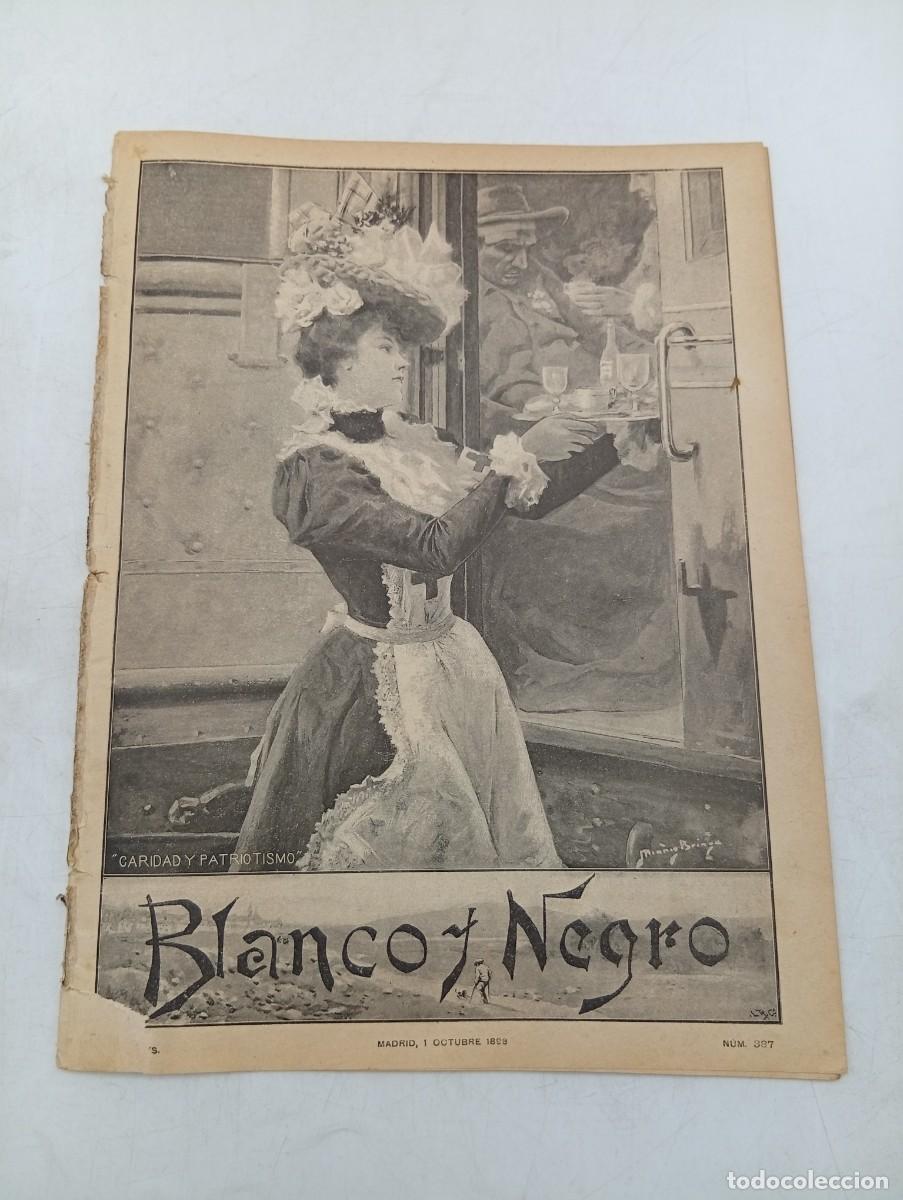 Coleccionismo de Revistas y Peri&oacute;dicos: BLANCO Y NEGRO. N&ordm; 387. A&Ntilde;O 1898. EL DOMINGO EN LA ALDEA. LLEGADA DE LOS MARINOS. LOS ..... LEER.