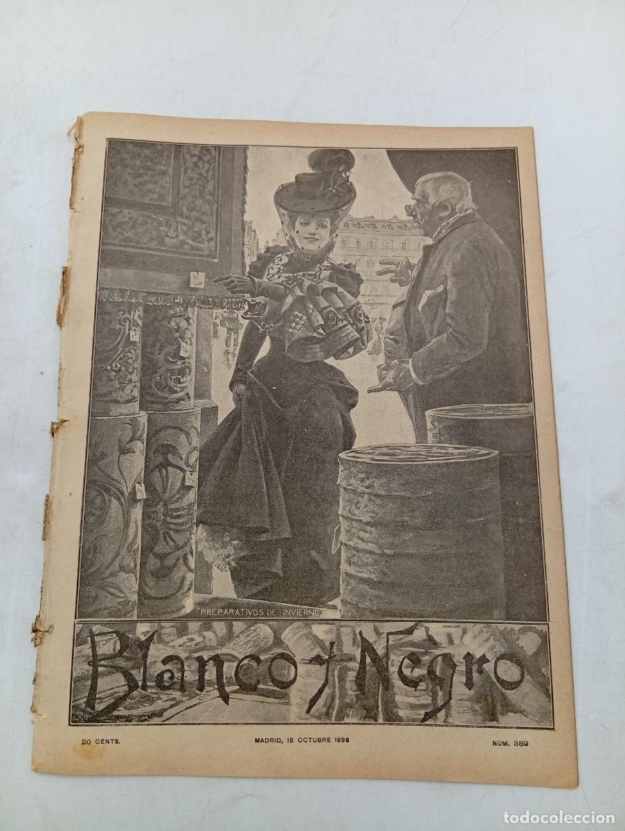 Coleccionismo de Revistas y Peri&oacute;dicos: BLANCO Y NEGRO. N&ordm; 389. A&Ntilde;O 1898. EL MILAGRO DE LA DIOSA DURGA. GLORIAS DE LA CIENCIA ESPA&Ntilde;OL.. LEER