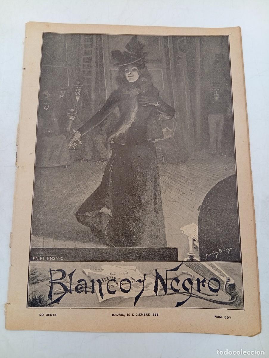 Collectionnisme de Revues et Journaux: BLANCO Y NEGRO. N&ordm; 397. A&Ntilde;O 1898. ZENANA. EL TEATRO ESPA&Ntilde;OL EN EL EXTRANJERO. LOS GIGANTES Y... LEER
