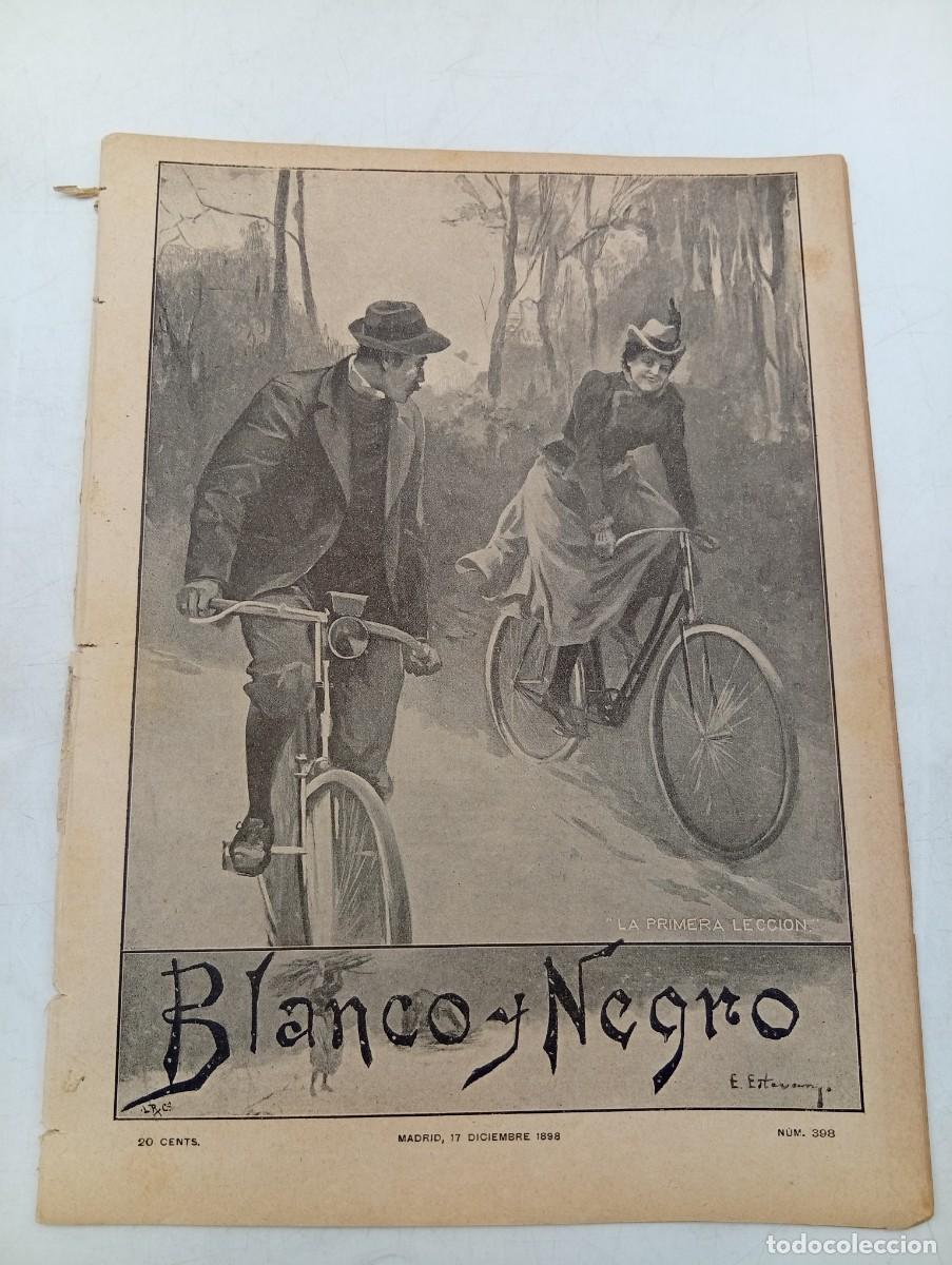 Collectionnisme de Revues et Journaux: BLANCO Y NEGRO. N&ordm; 398. A&Ntilde;O 1898. LA PERFECTA CASADA. GONZALO DE C&Oacute;RDOVA. CURRO VARGAS. DON ... LEER