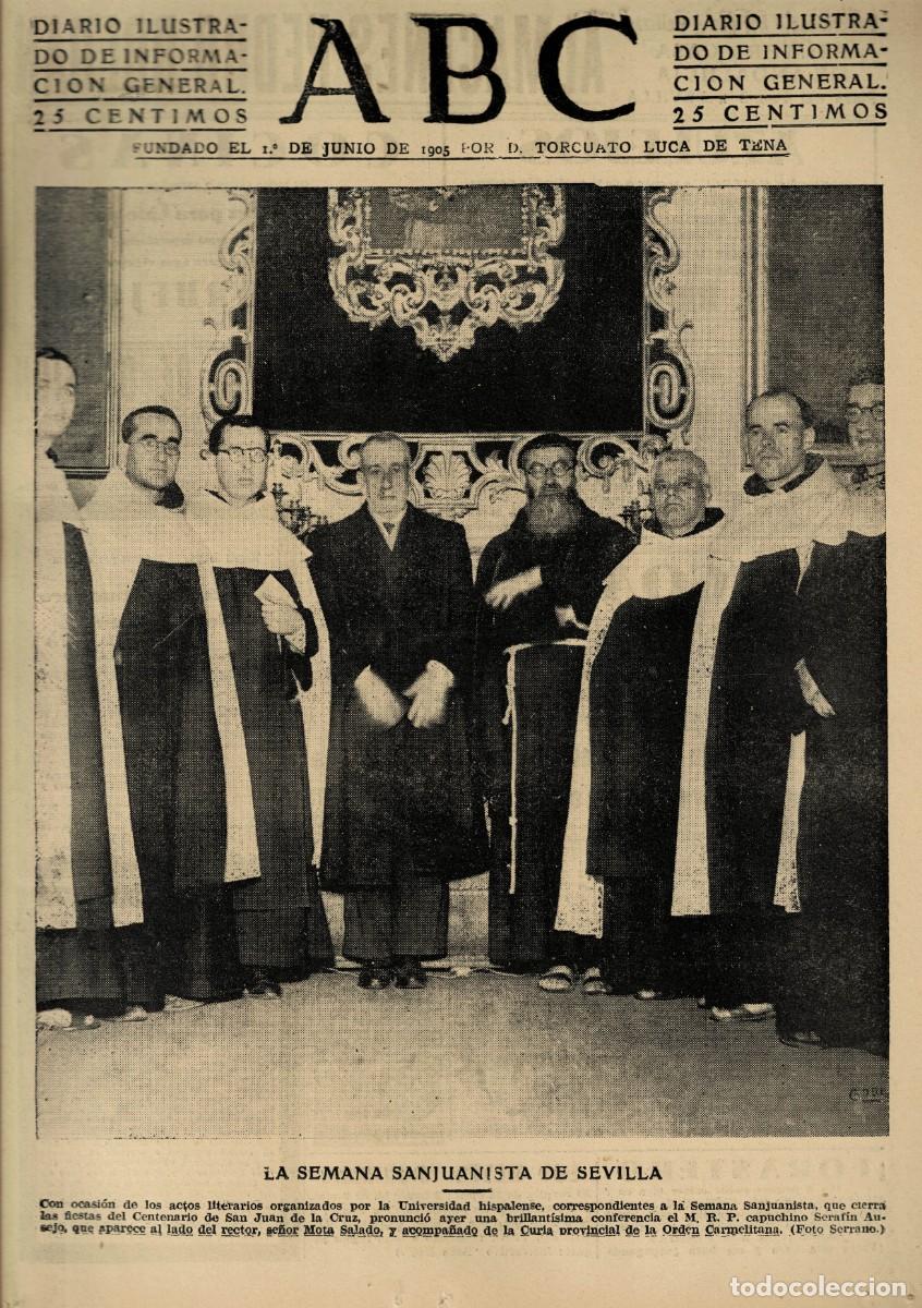 Coleccionismo de Revistas y Peri&oacute;dicos: PERIODICO ABC MADRID-SEVILLA 17 DE DICIEMBRE DE 1942 N&ordm; 12279. A-ABC-0772