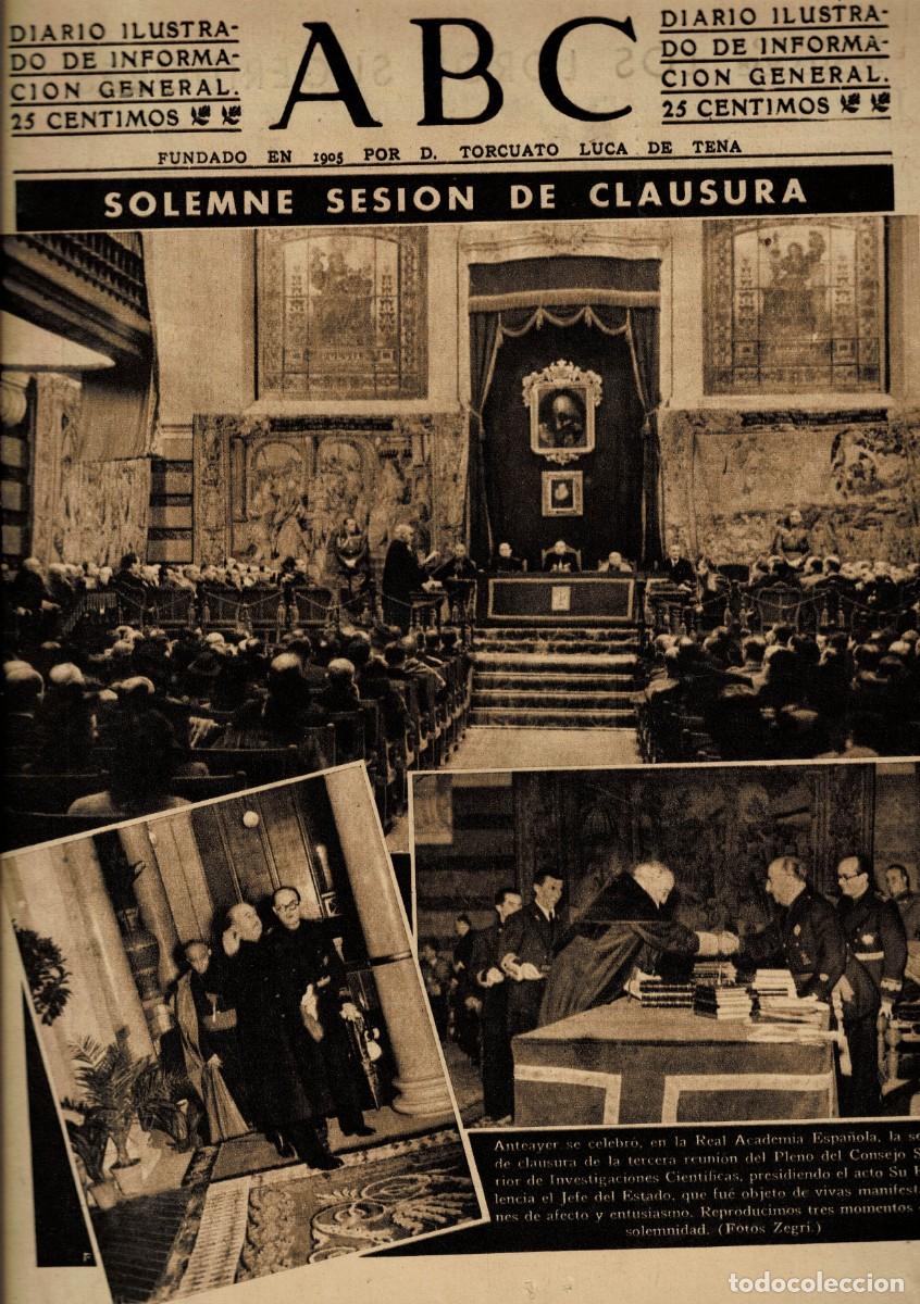 Coleccionismo de Revistas y Peri&oacute;dicos: PERIODICO ABC MADRID-SEVILLA 18 DE DICIEMBRE DE 1942 N&ordm; 12280. A-ABC-0773