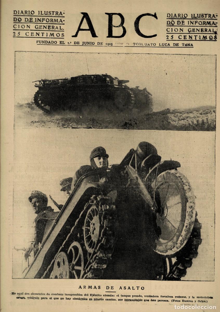 Coleccionismo de Revistas y Peri&oacute;dicos: PERIODICO ABC MADRID-SEVILLA 24 DE DICIEMBRE DE 1942 N&ordm; 12285. A-ABC-0777