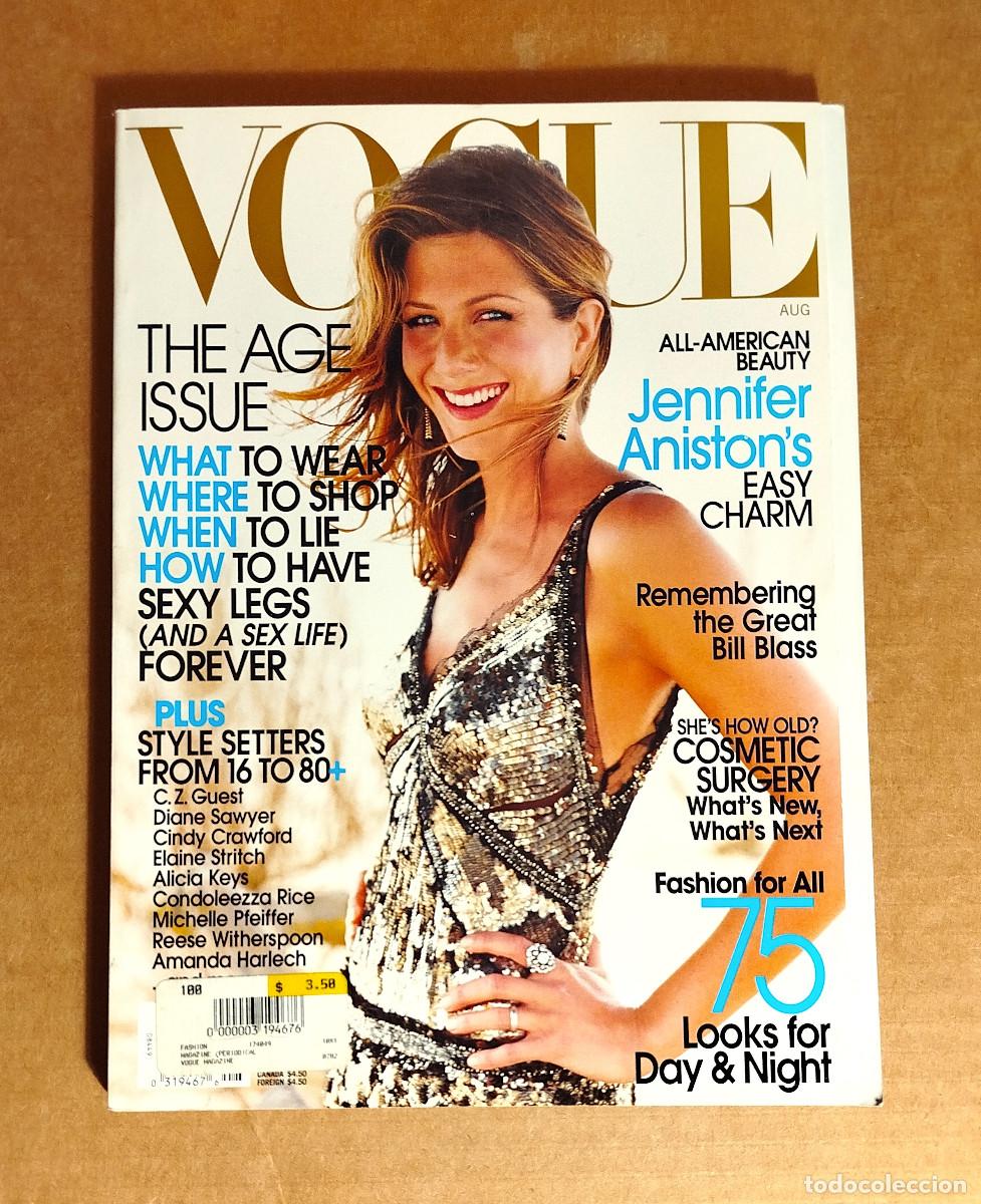 Coleccionismo de revistas y peri&oacute;dicos: VOGUE US AUGUST 2002 - JENNIFER ANISTON - CINDY CRAWFORD - CHLO&Euml; SEVIGNY - DIANE SAWYER - 314 p.