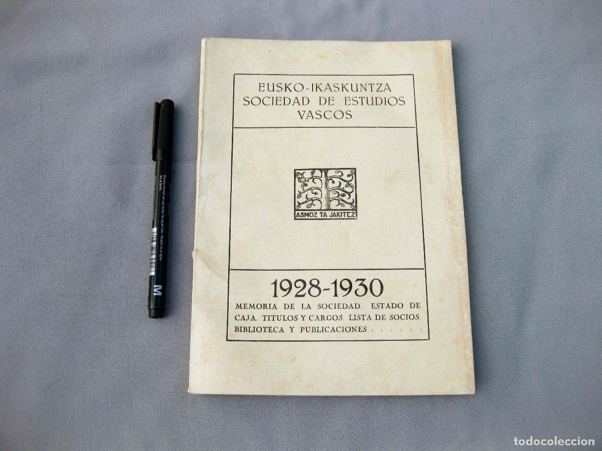 Coleccionismo de Revistas y Peri&oacute;dicos: EUSKO IKASKUNTZA. MEMORIA DE LA SOCIEDAD DE ESTUDIOS VASCOS. 1928 1930