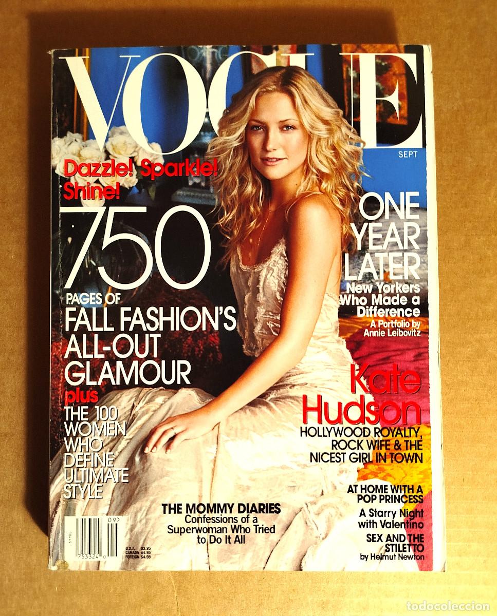 Coleccionismo de Revistas y Peri&oacute;dicos: VOGUE US SEPTEMBER 2002 - KATE HUDSON - ANNIE LEIBOVITZ - HELMUT NEWTON - 750 p.