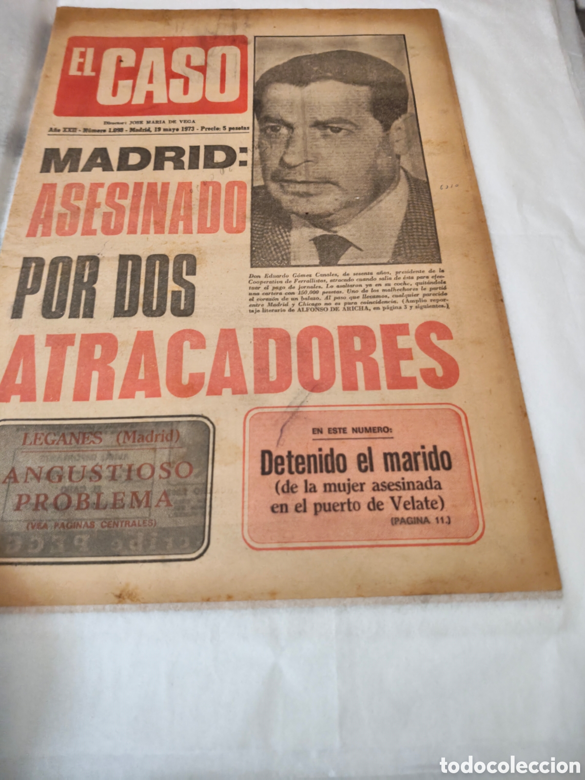 Coleccionismo de Revistas y Peri&oacute;dicos: Peri&oacute;dico el caso 19 de mayo del 1973