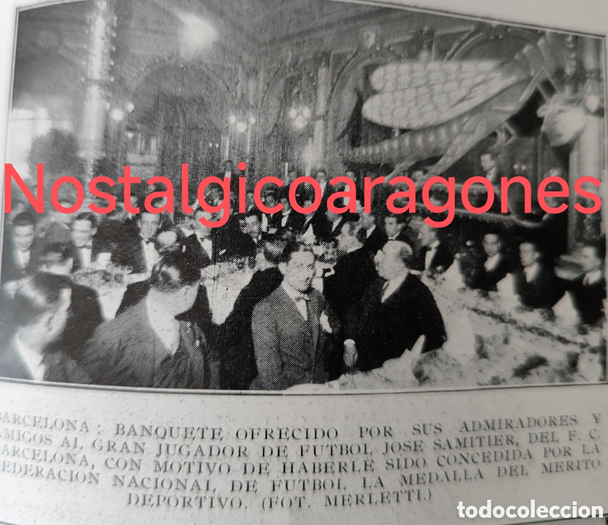 Coleccionismo de Revistas y Peri&oacute;dicos: Barcelona homenaje Jose Samitier futbolista
