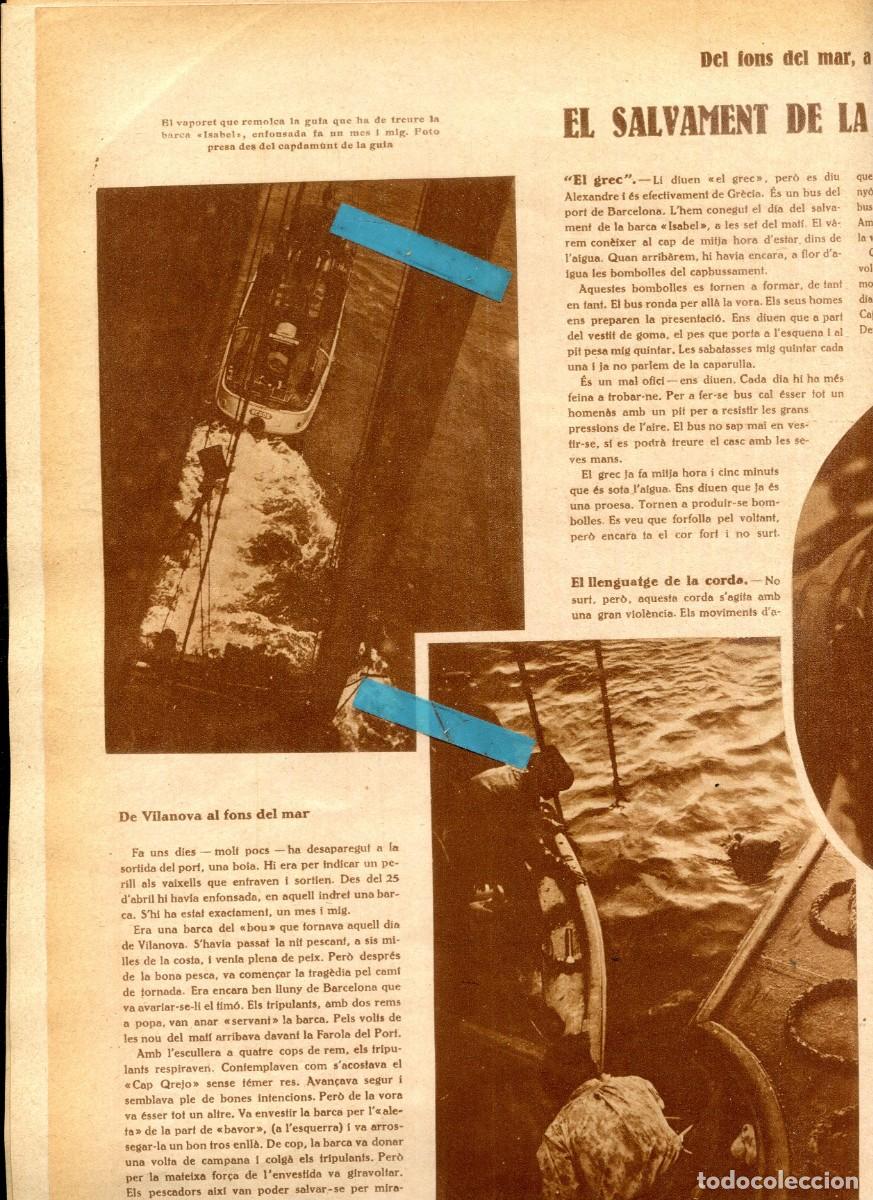 Coleccionismo de Revistas y Peri&oacute;dicos: REVISTA ANY 1930 NAUFRAGI BARCA ISABEL DE VILANOVA I LA GELTRU BUS ESCAFANDRA EL GREC
