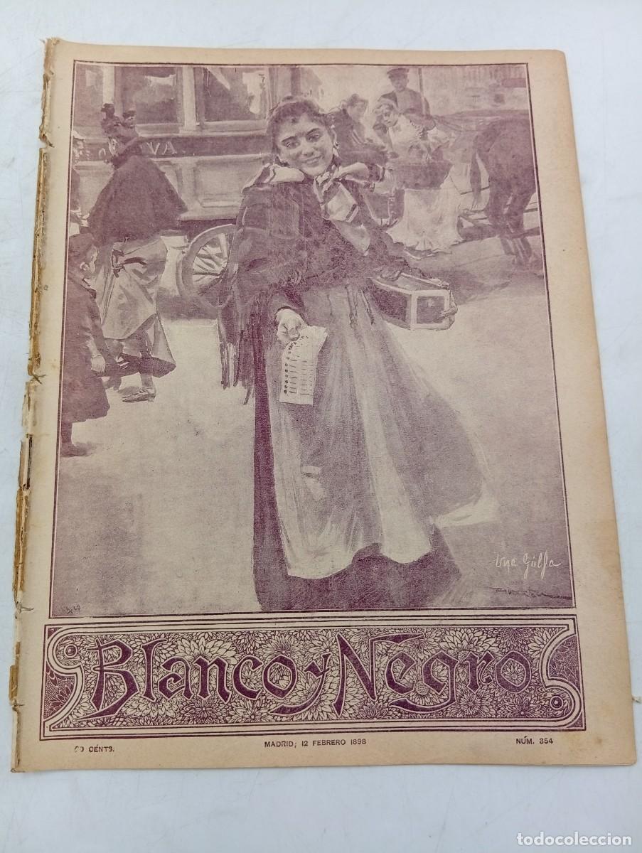Coleccionismo de Revistas y Peri&oacute;dicos: BLANCO Y NEGRO. N&ordm; 354. A&Ntilde;O 1898. LA CORTE DE NAPOLE&Oacute;N. BUQUES DE GUERRA ESPA&Ntilde;OLES Y NORTE-... LEER.