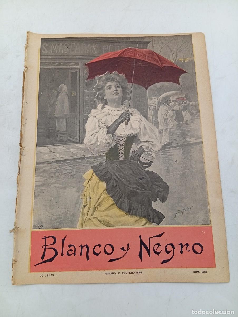 Coleccionismo de Revistas y Peri&oacute;dicos: BLANCO Y NEGRO. N&ordm; 355. A&Ntilde;O 1898. CARETAS POL&Iacute;TICAS. EL BAILE DEL C&Iacute;RCULO. EL CARNAVAL DE .... LEER.