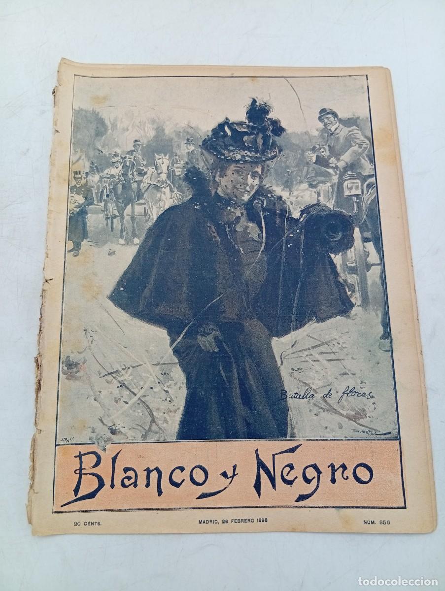Coleccionismo de Revistas y Peri&oacute;dicos: BLANCO Y NEGRO. N&ordm; 356. A&Ntilde;O 1898. UNA FIESTA ORIGINAL. EL CARNAVAL EN SEVILLA. GRUPO DE MASCA.. LEER