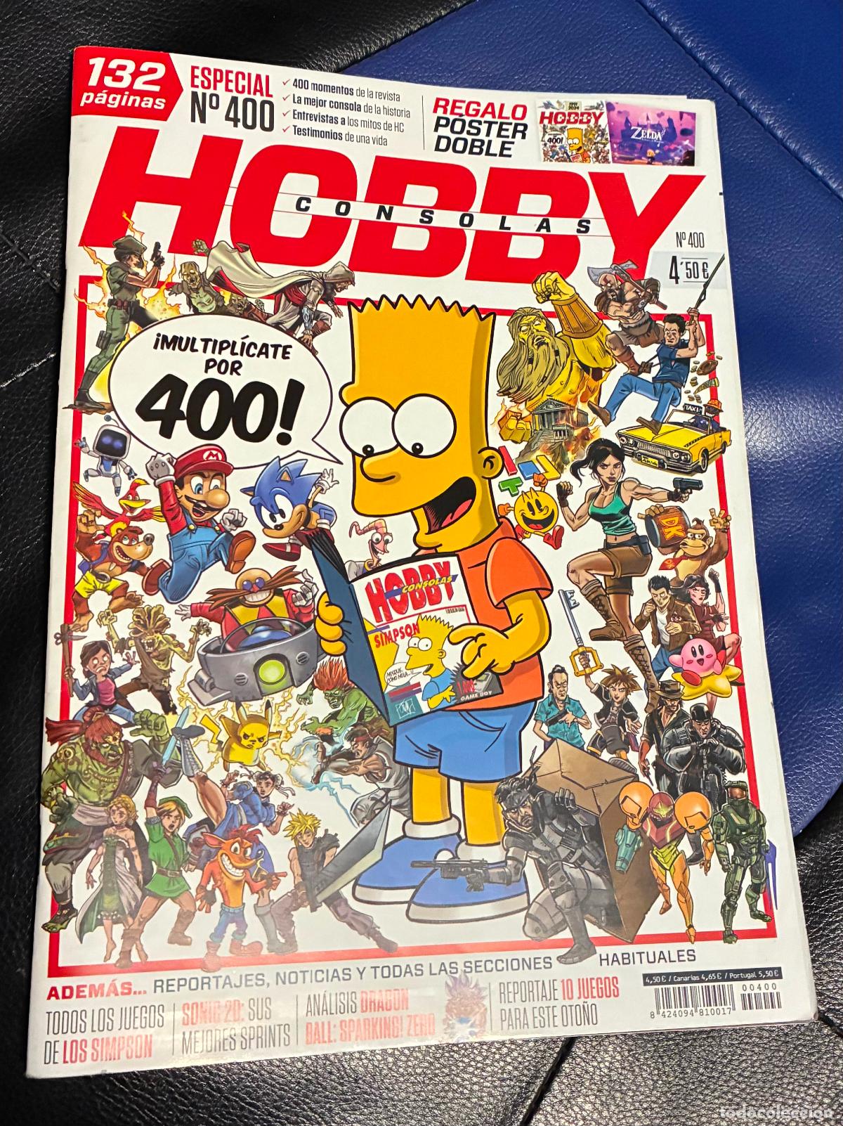 Coleccionismo de Revistas y Peri&oacute;dicos: REVISTA HOBBY CONSOLAS, NUMERO ESPECIAL 400, CON POSTER
