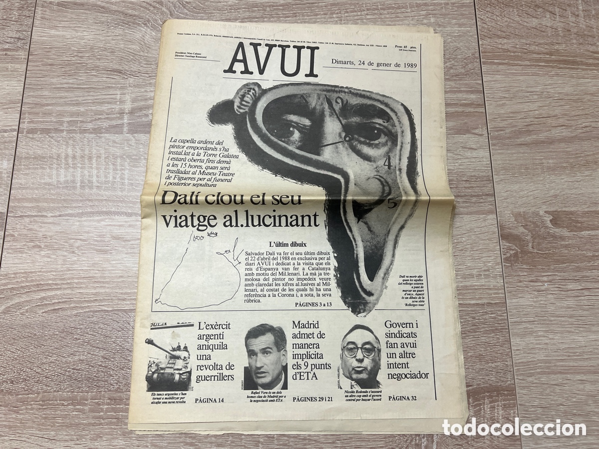 Coleccionismo de Revistas y Peri&oacute;dicos: 24-01-1989 ESPECIAL MUERTE SALVADOR DAL&Iacute;