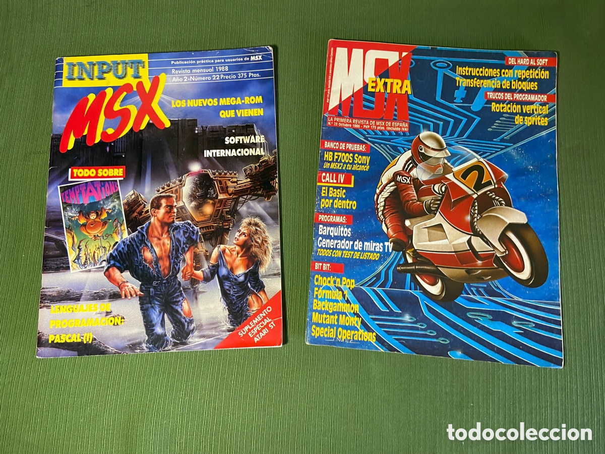 Colecionismo de Revistas e Jornais: Revistas Input MSX n&ordm; 22 y MSX extra n&ordm; 23. A&ntilde;os 80.
