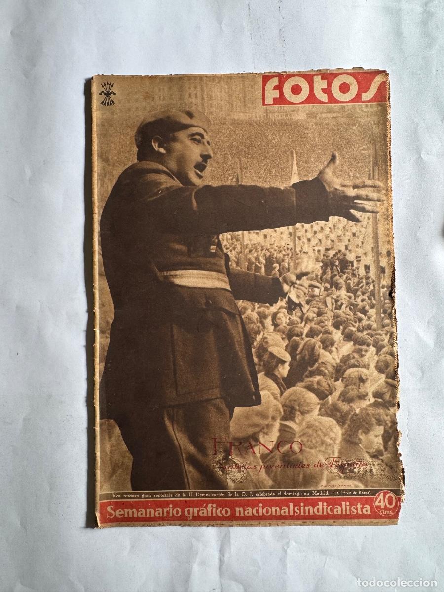 Coleccionismo de Revistas y Peri&oacute;dicos: Revista Fotos, A&ntilde;o 1939, Franco, Hitler